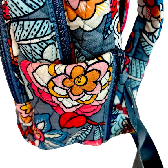 Vera Bradley Small Backpack Quilted Floral Print Blues, Grey, Pink, Red EUC - Picture 6 of 14